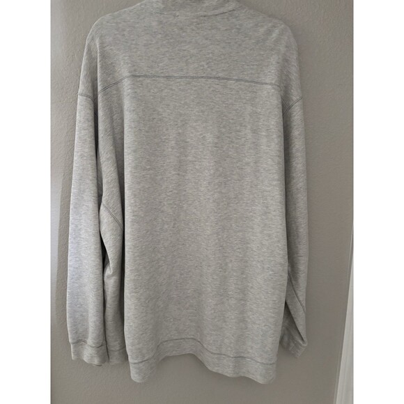 Dillard's Rowm Men's Pullover Quarter Zip 3XB Tall White Gray 100% Cotton warm - Picture 7 of 9